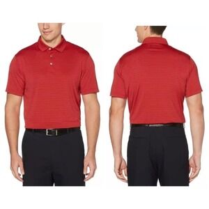 PGA Tour Golf Polo Shirt Red Stripe Size XXLARGE Motionflux Authentic Gear